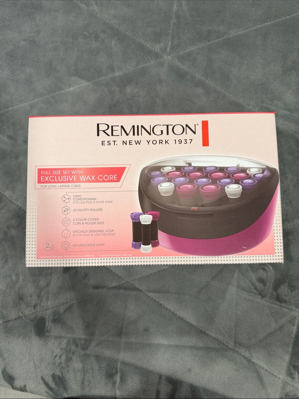Remington Pink and Black Heated Roller Set with Multi-Colored Rollers
